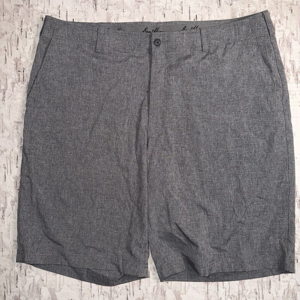 Ben Hogan Performance Golf Shorts Men’s 40 Gray Stretch Flat Front Casual